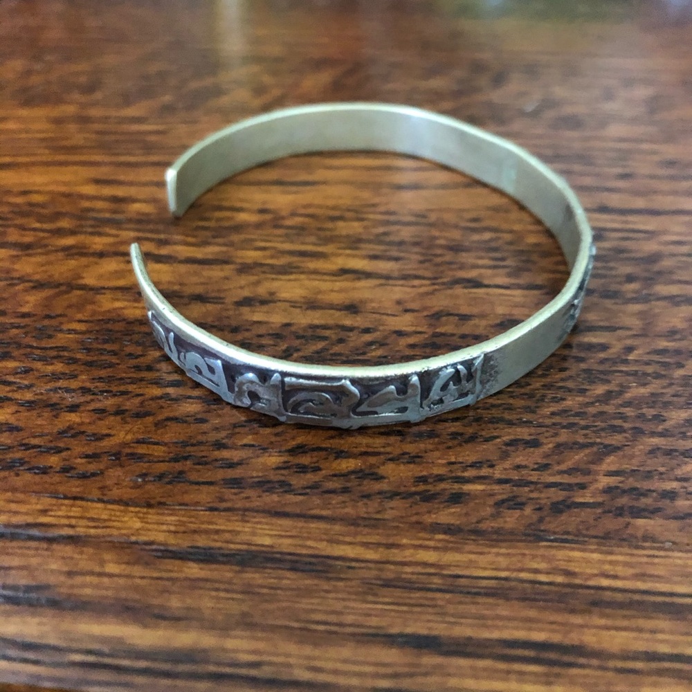 Tibetan silver cuff bracelet